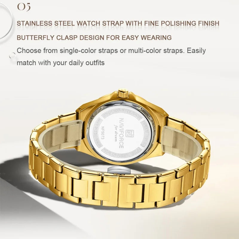 NAVIFORCE NF5073 Elegant Women's Stainless Steel Watch