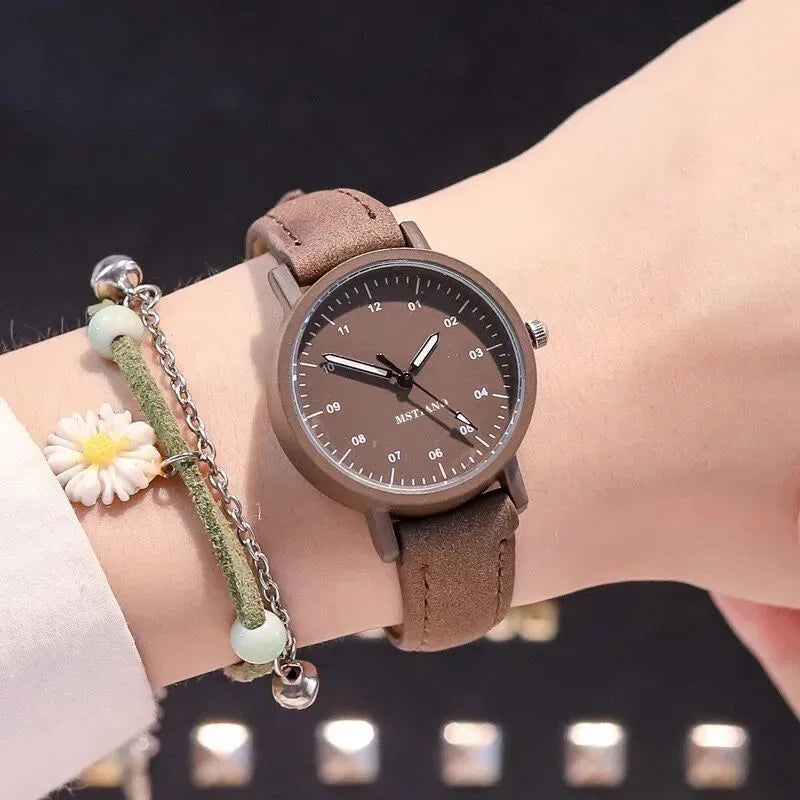 YIKAZE Elegant Leather Strap Watch