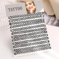 DIY 12PCS  Mix Colour Vintage Hippy Stretch Tattoo Choker Necklace Elastic Chocker Necklace Fishing Line Tattoo Necklace