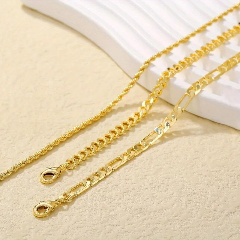 ZHIXUN Layered Snake Anklet Set