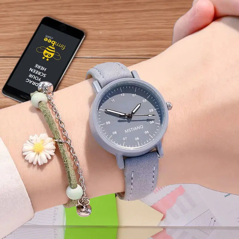 YIKAZE Elegant Leather Strap Watch