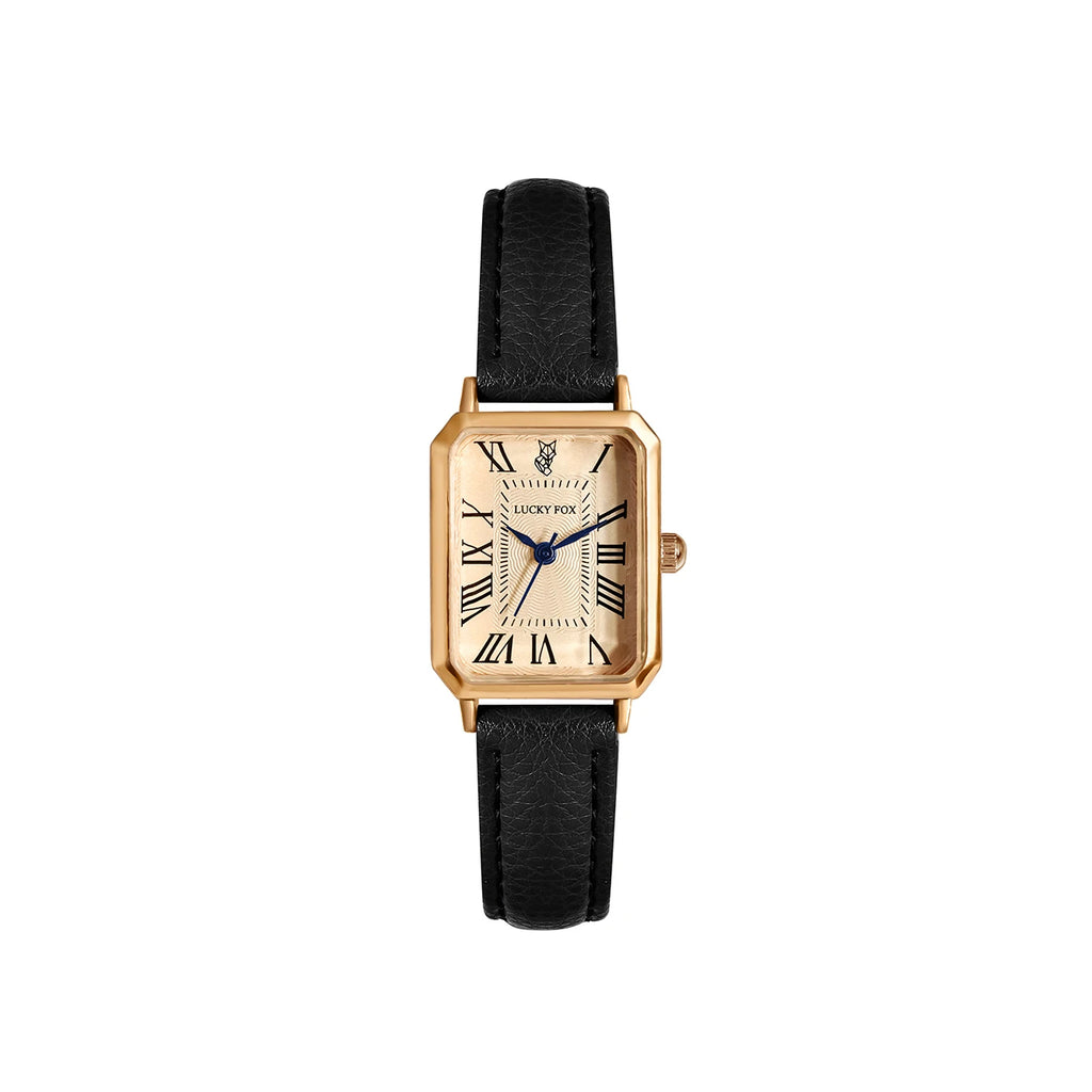 LUCKYFOX Luna Square Leather Watch