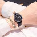 YIKAZE Elegant Leather Strap Watch