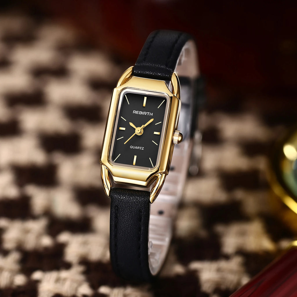 Women's Leather Belt Retro Casual Quartz Watch Is Suitable for Daily Wear