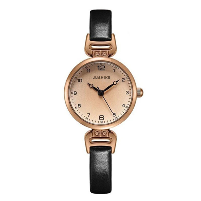 Elara™ Minimalist Leather Watch