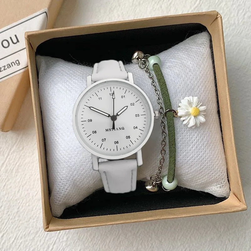 YIKAZE Elegant Leather Strap Watch