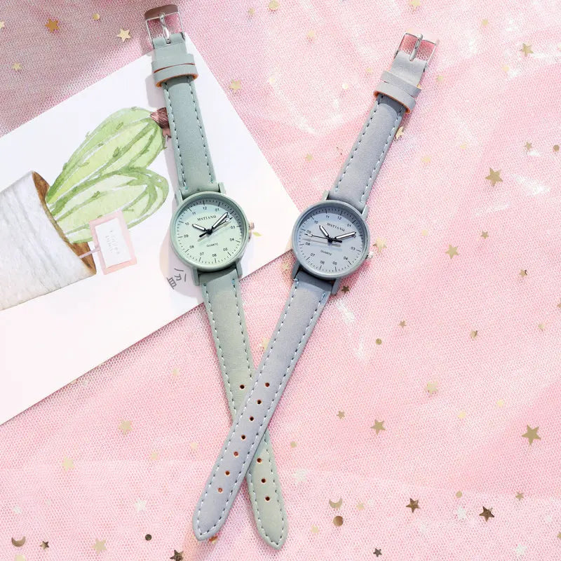 YIKAZE Elegant Leather Strap Watch