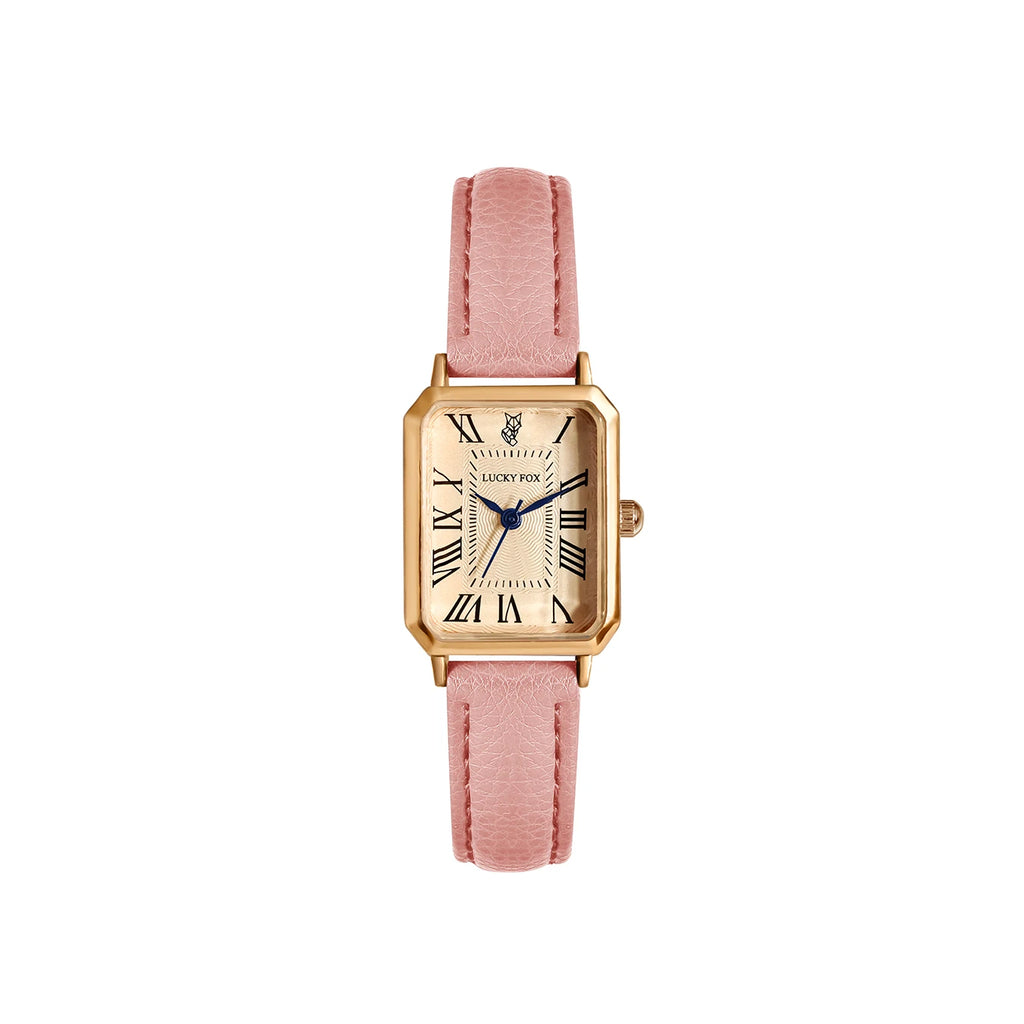 LUCKYFOX Luna Square Leather Watch